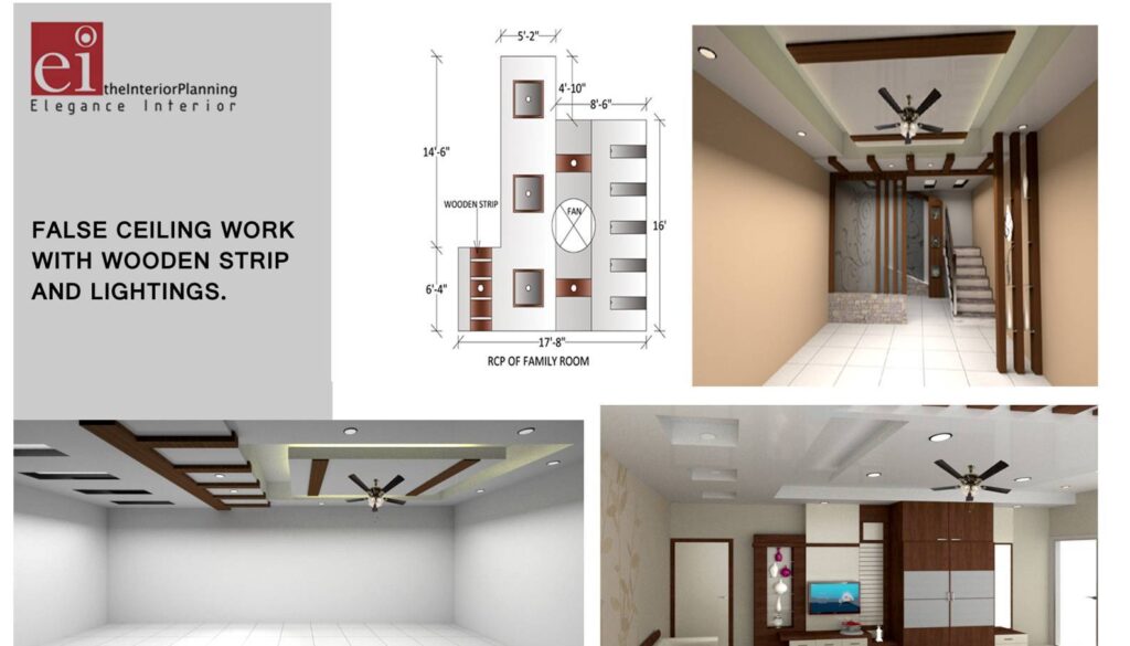 9 False Ceiling with wooden strip